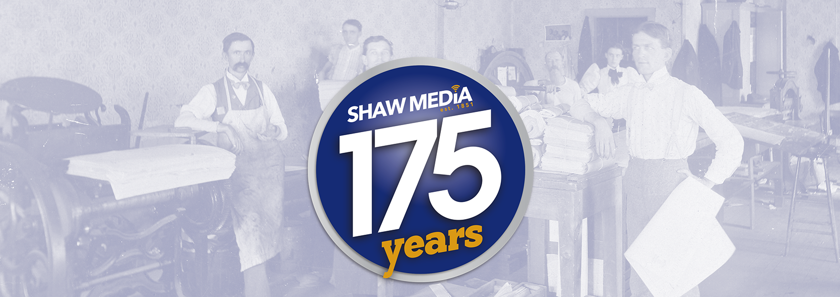 Shaw Media 175 years logo